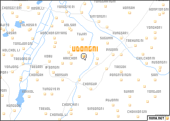 map of Udŏng-ni