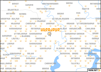 map of Udrājpur