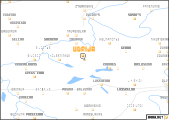 map of Ūdrija