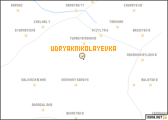 map of Udryak-Nikolayevka