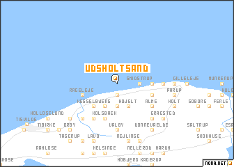 map of Udsholt Sand