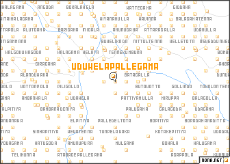 map of Uduwela Pallegama