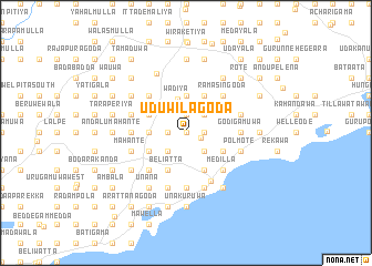 map of Uduwilagoda