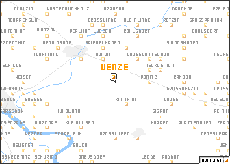 map of Uenze