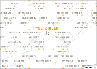 map of Uetzingen