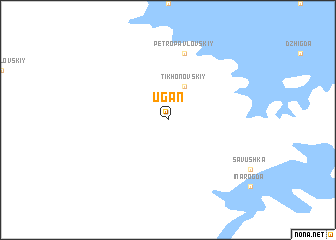 map of Ugan