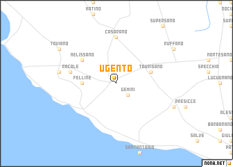 map of Ugento