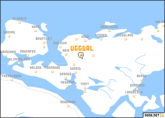 map of Uggdal