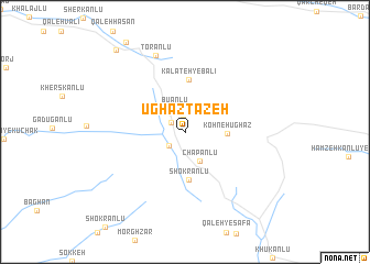 map of Ūghāz Tāzeh