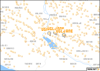 map of Ugljane