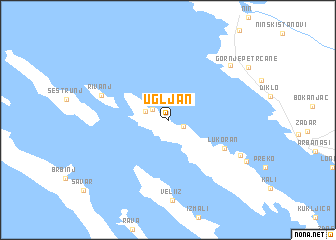 map of Ugljan