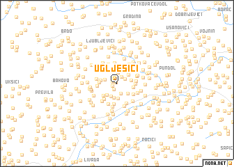 map of Uglješiči