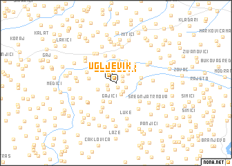 map of Ugljevik