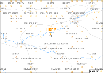 map of Ugny