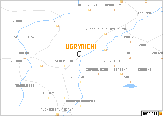 map of Ugrynichi
