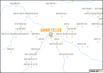 map of Uhart-Cize