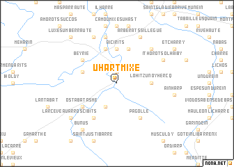 map of Uhart-Mixe