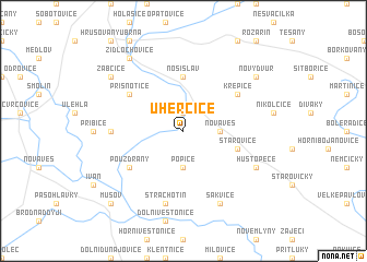 map of Uherčice