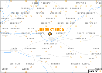 map of Uherský Brod