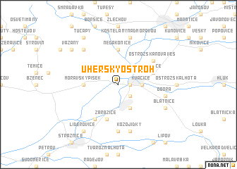 map of Uherský Ostroh