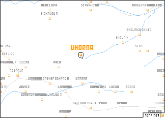 map of Úhorná