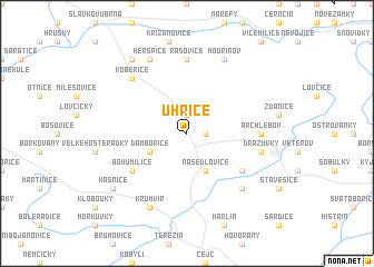 map of Uhřice