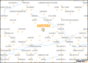 map of Uhřínov
