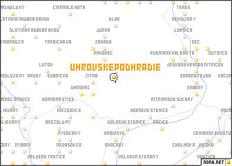 map of Uhrovské Podhradie