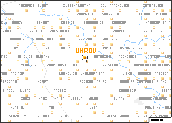 map of Úhrov