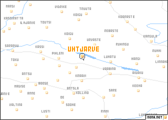 map of Uhtjärve