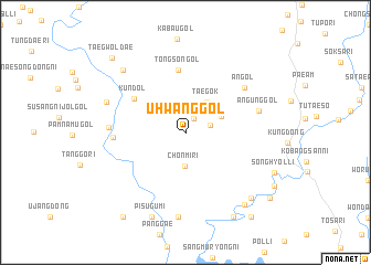 map of Uhwang-gol