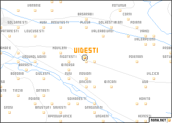 map of Uideşti