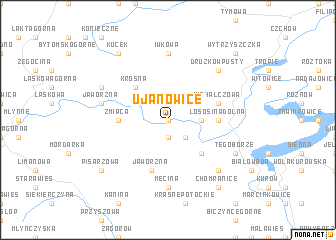 map of Ujanowice