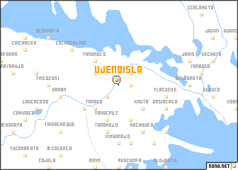 map of Ujeno Isla