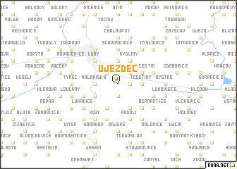 map of Újezdec