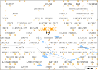 map of Újezdec