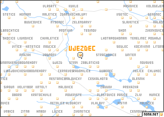 map of Újezdec