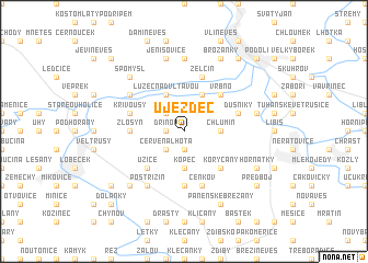 map of Újezdec