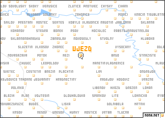 map of Újezd