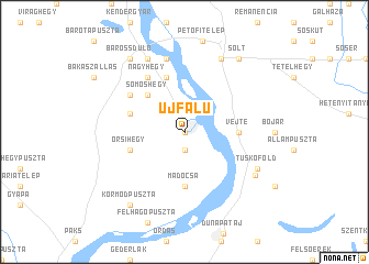 map of Újfalu