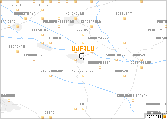 map of Újfalu