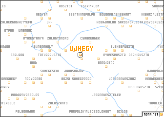 map of Újhegy