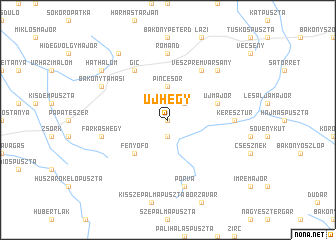 map of Újhegy