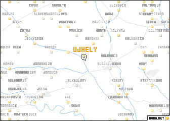 map of Újhely