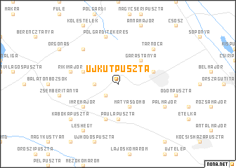 map of Újkútpuszta