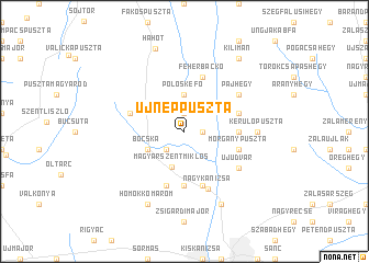 map of Újnéppuszta