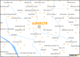 map of Újpuszta