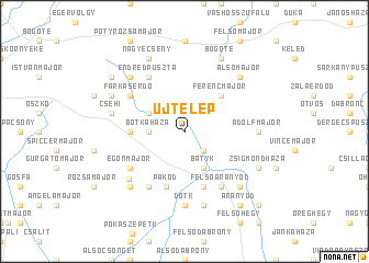 map of Újtelep