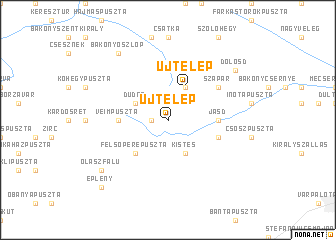 map of Újtelep