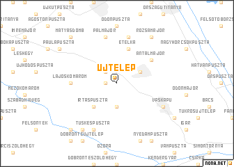 map of Újtelep